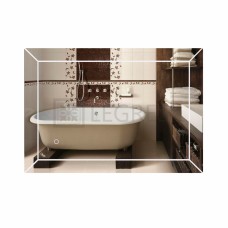 Зеркало для ванной прямоугольное Aries 500х700 мм (QT037816015070W) с подсветкой