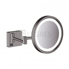 Зеркало для бритья Hansgrohe AddStoris с LED освещением, черный матовый хром (41790340)