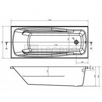 Акрилова ванна Cersanit   1700х700 мм (S301-163)