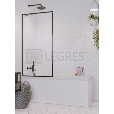 Штора для ванны Radaway Idea Black PNJ 80 безопасное стекло, frame, чёрная (10001080-54-56)