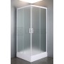 VI`Z душова кабіна 80 ~ 90 * 185см квадратна (скла + двері), регульований білий профіль, скло в інтернет магазині сантехніки Legres.com.ua