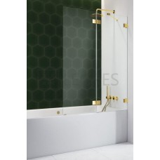 Штора для ванны Radaway Essenza Pro PND II 130 правая, безопасное стекло, прозрачное, золотая (10102130-09-01R)