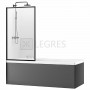 Штора для ванны Rea Lagos Fix 70x140 черная, стекло прозрачное (REA-K7689) в интернет магазине сантехники Legres.com.ua