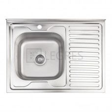 Кухонна мийка Lidz 60x80-L 0,6 мм decor (LIDZ6080DEC06)