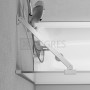 Душова шторка для ванни, матове скло 80х140 см AM.PM WU90BS-080-140CM Gem 1  в інтернет магазині сантехніки Legres.com.ua