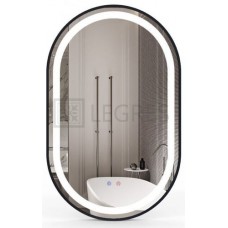 Зеркало для ванной овальное Aquam 800х500 мм (16-42-500B) с подсветкой