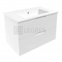 LIBRA комплект меблів 80см білий: тумба підвісна, 2 ящика + умивальник накладної арт 15-41-80 1  в інтернет магазині сантехніки Legres.com.ua