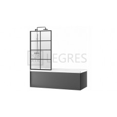 Штора для ванни Rea Lagos-Fix 1 80x140 black скло прозоре (REA-K4561)