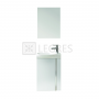Комплект меблів Royo Elegance дзеркало 45 см + тумба з раковиною підвісна 45 см білий (122910) в інтернет магазині сантехніки Legres.com.ua