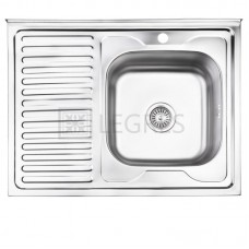 Кухонна мийка Lidz 60x80-R 0,8 мм decor (LIDZ6080RDEC08)