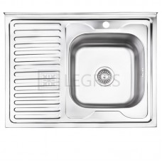 Кухонная мойка Lidz 60x80-R 0,8 мм decor (LIDZ6080RDEC08)