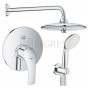 Душовий набір Grohe Eurosmart + верхній душ + змішувач для ванни, хром (25183SC1) 10  в інтернет магазині сантехніки Legres.com.ua