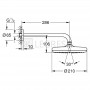 Верхний душ Grohe Tempesta 210 с кронштейном (26411000) 1  в интернет магазине сантехники Legres.com.ua