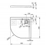 Поддон Radaway Argos A 90x90 (4AA99-01) 3  в интернет магазине сантехники Legres.com.ua