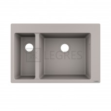 Кухонна мийка Hansgrohe S510-F635 BG 77x41,5x20,5 сірий бетон (43315380)