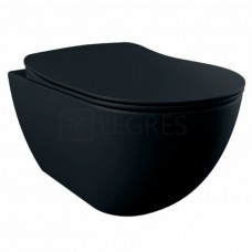Унитаз Creavit Free подвесной, без ободка, черный + сиденье soft-close (FE322-11SM00E-0000+KC0903.01.1400E)
