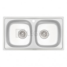 Кухонна мийка Qtap 7843 - B дві чаші steel (QT7843BMICDEC08)