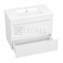 Комплект меблів FIESTA Volle 100см білий: тумба підвісна c 2 шухлядами та умивальник накладний (13-01-042F) 3  в інтернет магазині сантехніки Legres.com.ua