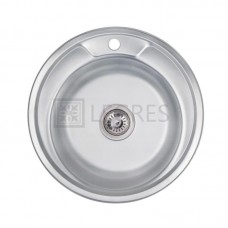 Кухонна мийка Lidz 49x49 0,6 мм decor (LIDZ490А06DEC160)