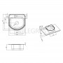Кухонная мойка Lidz 47x49 0,8 мм micro decor (LIDZ4749MICDEC) 6  в интернет магазине сантехники Legres.com.ua