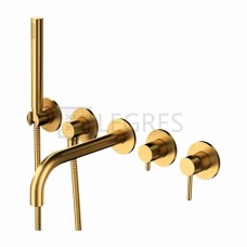 Змішувач для ванни Omnires Y на 5 отворів brushed gold (Y1237 /1glb)