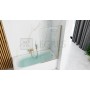 Штора для ванны Rea Elegant 70x140 gold стекло прозрачное (REA-W5600) 2  в интернет магазине сантехники Legres.com.ua
