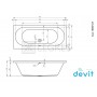 Акриловая ванна DEVIT Soul 1800х800 мм (291331) 1  в интернет магазине сантехники Legres.com.ua