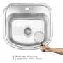 Кухонная мойка Lidz 47x49 0,8 мм micro decor (LIDZ4749MICDEC) 5  в интернет магазине сантехники Legres.com.ua