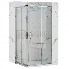 Душевая кабина Rea Punto 90x90 chrom безопасное стекло, прозрачное (REA-K0867)