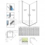 Душевая кабина Radaway NES 8 KDD I 90x90 левая часть, безопасное стекло, прозрачное (10071090-01-01L) 1  в интернет магазине сантехники Legres.com.ua