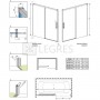 Штора для ванны Radaway Idea PN DWJ 180x150 левая, безопасное стекло, прозрачное (10003180-01-01L) 2  в интернет магазине сантехники Legres.com.ua