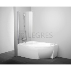 Штора для ванны Ravak CVSK1 Rosa 160/170 L bright alu+Transparent (7QLS0C00Y1)