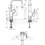 Смеситель для умывальника Hansgrohe Metropol хром, с донным клапаном push-open (74511000) 1  в интернет магазине сантехники Legres.com.ua