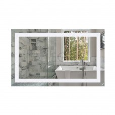 Зеркало для ванной прямоугольное Mideya Quadro 600х1000 мм (QT2078141870100W) с подсветкой