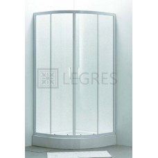 TISZA душова кабіна 90 * 90 * 185 см (скла + двері), профіль білий, скло