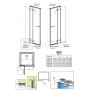Передня стінка Radaway Arta DWJ II/R 22,3x200 скло прозоре права (386011-03-01R) 1  в інтернет магазині сантехніки Legres.com.ua