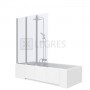 Штора для ванны Rea Agat 120x140 стекло прозрачное (REA-W0301) в интернет магазине сантехники Legres.com.ua