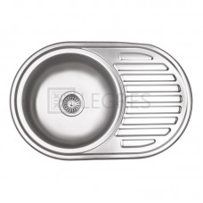 Кухонна мийка Lidz 77x50 0,6 мм micro decor (LIDZ7750DEC06)