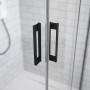 Штора для ванны Radaway Idea Black PN DWD 170x150 безопасное стекло, прозрачное (10004170-54-01) 3  в интернет магазине сантехники Legres.com.ua