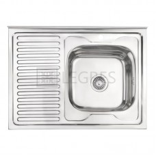 Кухонна мийка Lidz 60x80-R 0,6 мм polish (LIDZ6080RPOL06)
