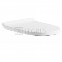 Крышка для унитаза DEVIT LAGUNA 3020110/3010110 дюропласт, белая, soft-close, quickfix 3013110