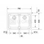 Кухонная мойка Franke LLL 620-79 79х50х19 (101.0381.839) декор 1  в интернет магазине сантехники Legres.com.ua