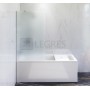 Душова шторка для ванни, матове скло 80х140 см AM.PM WU90BS-080-140CM Gem 3  в інтернет магазині сантехніки Legres.com.ua