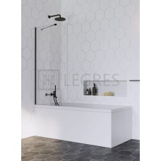 Штора для ванны Radaway Idea Black PNJ 50 безопасное стекло, прозрачное, чёрная (10001050-54-01)