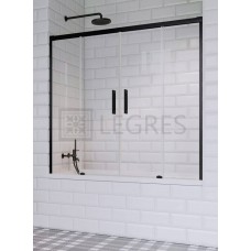 Штора для ванны Radaway Idea Black PN DWD 140x150 безопасное стекло, прозрачное (10004140-54-01)