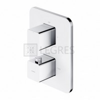 Смеситель для ванны и душа с термостатом Omnires Parma chrome/white (PM7436CRB)