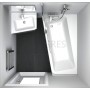 Штора для ванны Ravak 10CVS2-100 L bright alu+Transparent (7QLA0C03Z1) 2  в интернет магазине сантехники Legres.com.ua