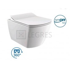 Унитаз Creavit Elegant Rim-Off подвесной, белый + сиденье soft-close (EG321.00100+KC5030.00)