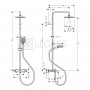 Душова система Hansgrohe Vernis Blend Showerpipe 200 1jet з термостатом для ванни хром (26274000) 9  в інтернет магазині сантехніки Legres.com.ua
