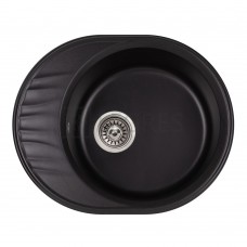 Кухонна мийка Qtap CS 61x50x21, 5 black matt (QT6151BLA404)